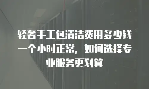 轻奢手工包清洁费用多少钱一个小时正常，如何选择专业服务更划算
