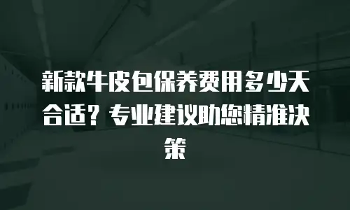 新款牛皮包保养费用多少天合适？专业建议助您精准决策