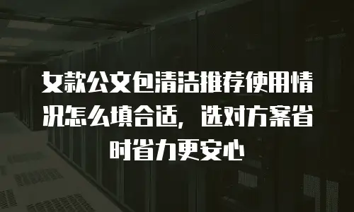 女款公文包清洁推荐使用情况怎么填合适，选对方案省时省力更安心