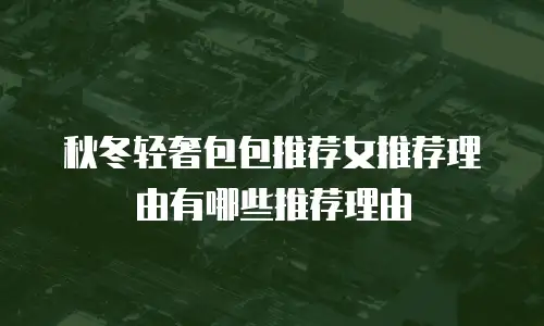 秋冬轻奢包包推荐女推荐理由有哪些推荐理由