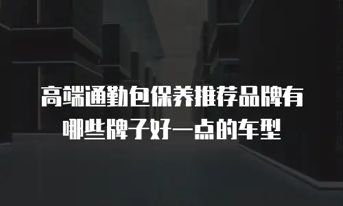 高端通勤包保养推荐品牌有哪些牌子好一点的车型