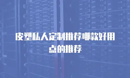 皮塑私人定制推荐哪款好用点的推荐