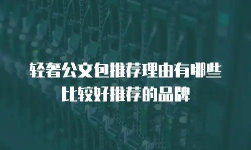 轻奢公文包推荐理由有哪些比较好推荐的品牌