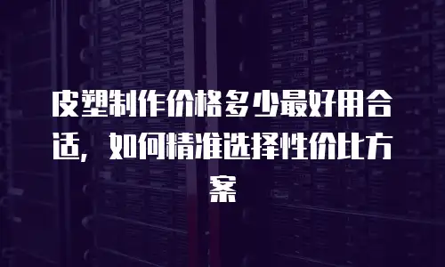 皮塑制作价格多少最好用合适，如何精准选择性价比方案
