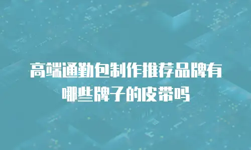 高端通勤包制作推荐品牌有哪些牌子的皮带吗