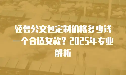 轻奢公文包定制价格多少钱一个合适女款？2025年专业解析