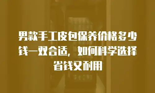男款手工皮包保养价格多少钱一双合适，如何科学选择省钱又耐用