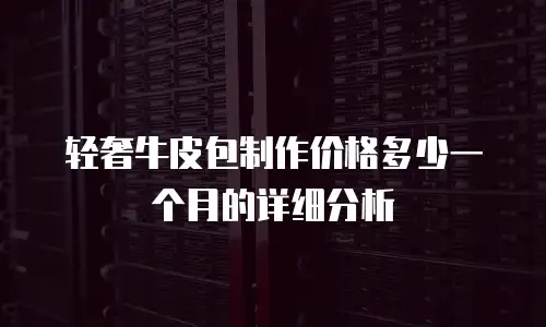 轻奢牛皮包制作价格多少一个月的详细分析