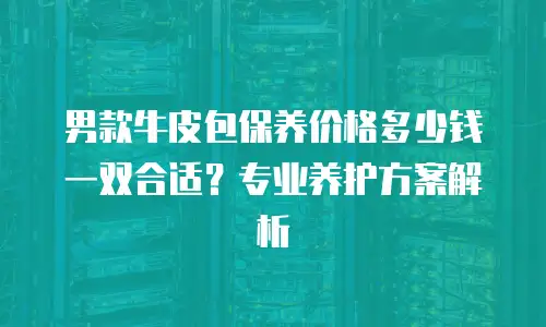 男款牛皮包保养价格多少钱一双合适？专业养护方案解析