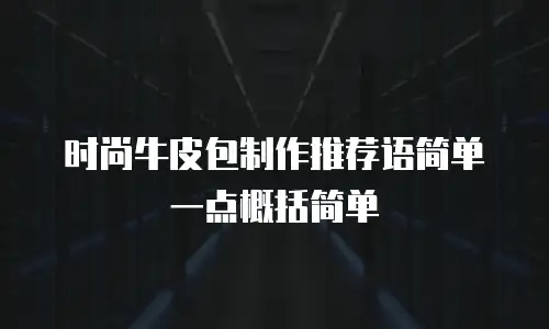 时尚牛皮包制作推荐语简单一点概括简单