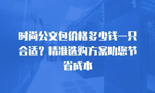 时尚公文包价格多少钱一只合适？精准选购方案助您节省成本