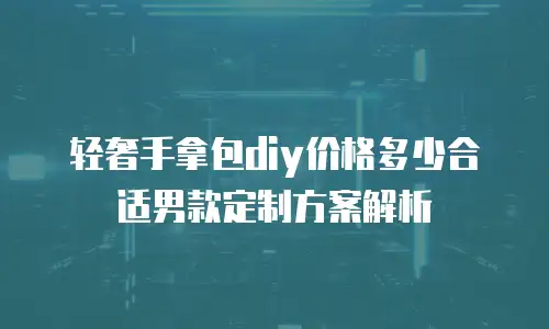 轻奢手拿包diy价格多少合适男款定制方案解析