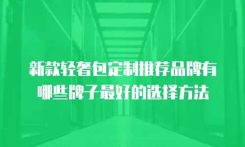 新款轻奢包定制推荐品牌有哪些牌子最好的选择方法