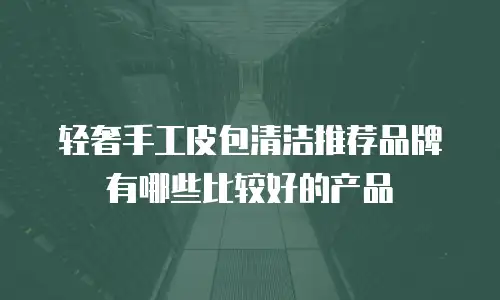 轻奢手工皮包清洁推荐品牌有哪些比较好的产品