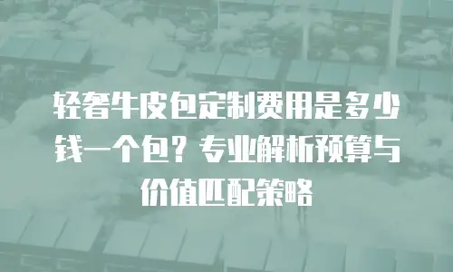 轻奢牛皮包定制费用是多少钱一个包？专业解析预算与价值匹配策略