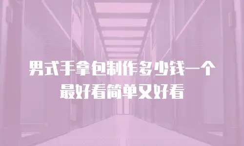 男式手拿包制作多少钱一个最好看简单又好看
