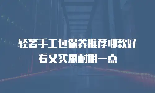 轻奢手工包保养推荐哪款好看又实惠耐用一点