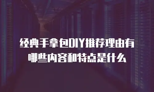 经典手拿包DIY推荐理由有哪些内容和特点是什么