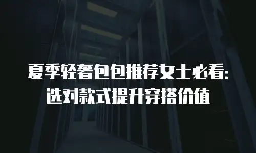 夏季轻奢包包推荐女士必看：选对款式提升穿搭价值