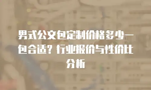 男式公文包定制价格多少一包合适？行业报价与性价比分析