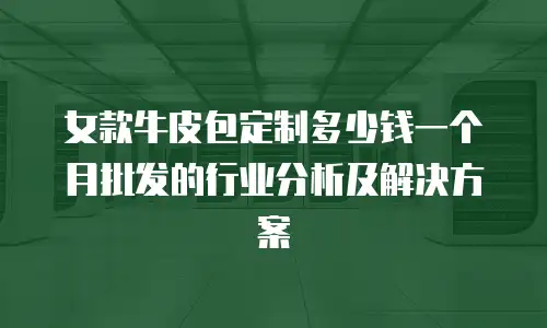 女款牛皮包定制多少钱一个月批发的行业分析及解决方案