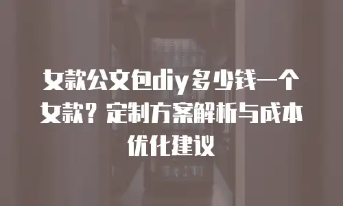 女款公文包diy多少钱一个女款？定制方案解析与成本优化建议
