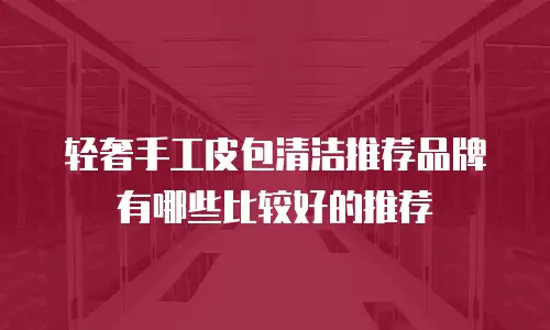 轻奢手工皮包清洁推荐品牌有哪些比较好的推荐