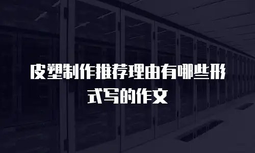 皮塑制作推荐理由有哪些形式写的作文