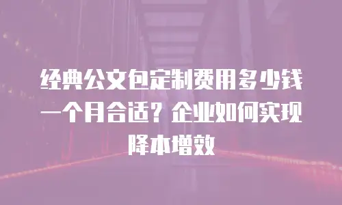 经典公文包定制费用多少钱一个月合适？企业如何实现降本增效