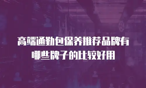 高端通勤包保养推荐品牌有哪些牌子的比较好用