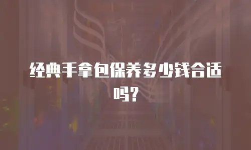 经典手拿包保养多少钱合适吗？