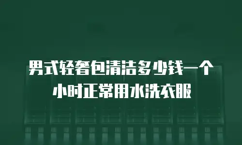 男式轻奢包清洁多少钱一个小时正常用水洗衣服