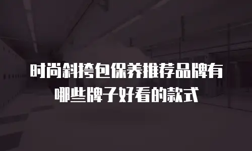 时尚斜挎包保养推荐品牌有哪些牌子好看的款式