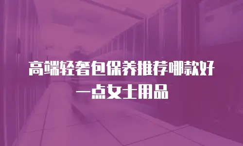 高端轻奢包保养推荐哪款好一点女士用品