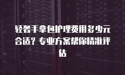 轻奢手拿包护理费用多少元合适？专业方案帮你精准评估