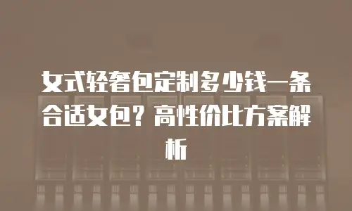 女式轻奢包定制多少钱一条合适女包？高性价比方案解析