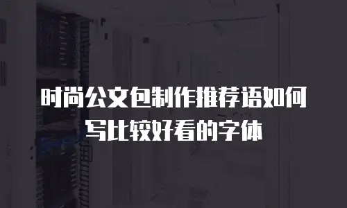 时尚公文包制作推荐语如何写比较好看的字体