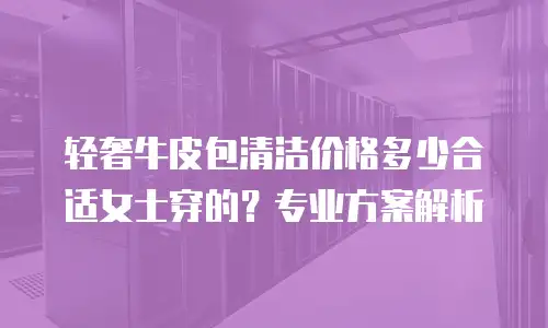 轻奢牛皮包清洁价格多少合适女士穿的？专业方案解析
