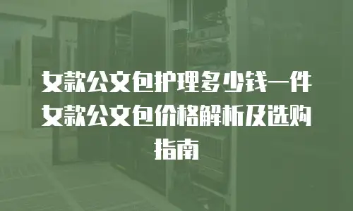 女款公文包护理多少钱一件女款公文包价格解析及选购指南