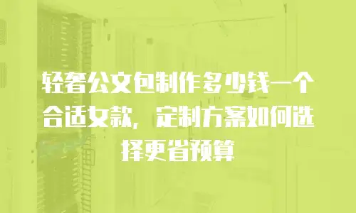 轻奢公文包制作多少钱一个合适女款，定制方案如何选择更省预算