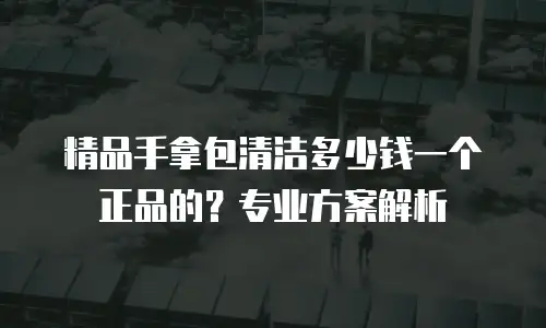 精品手拿包清洁多少钱一个正品的？专业方案解析