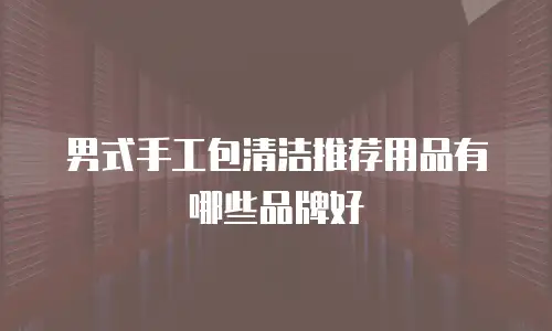 男式手工包清洁推荐用品有哪些品牌好