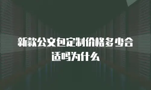 新款公文包定制价格多少合适吗为什么