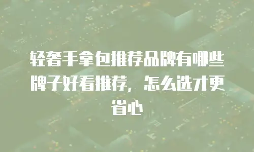 轻奢手拿包推荐品牌有哪些牌子好看推荐，怎么选才更省心