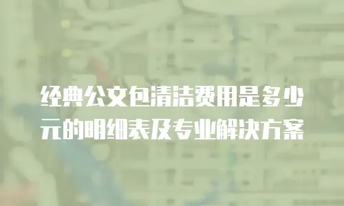 经典公文包清洁费用是多少元的明细表及专业解决方案