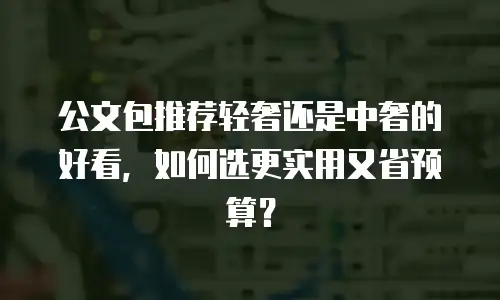 公文包推荐轻奢还是中奢的好看，如何选更实用又省预算？