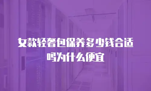 女款轻奢包保养多少钱合适吗为什么便宜