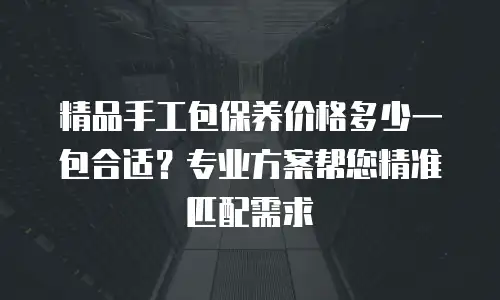 精品手工包保养价格多少一包合适？专业方案帮您精准匹配需求