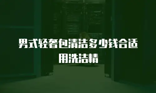 男式轻奢包清洁多少钱合适用洗洁精