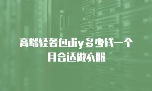 高端轻奢包diy多少钱一个月合适做衣服